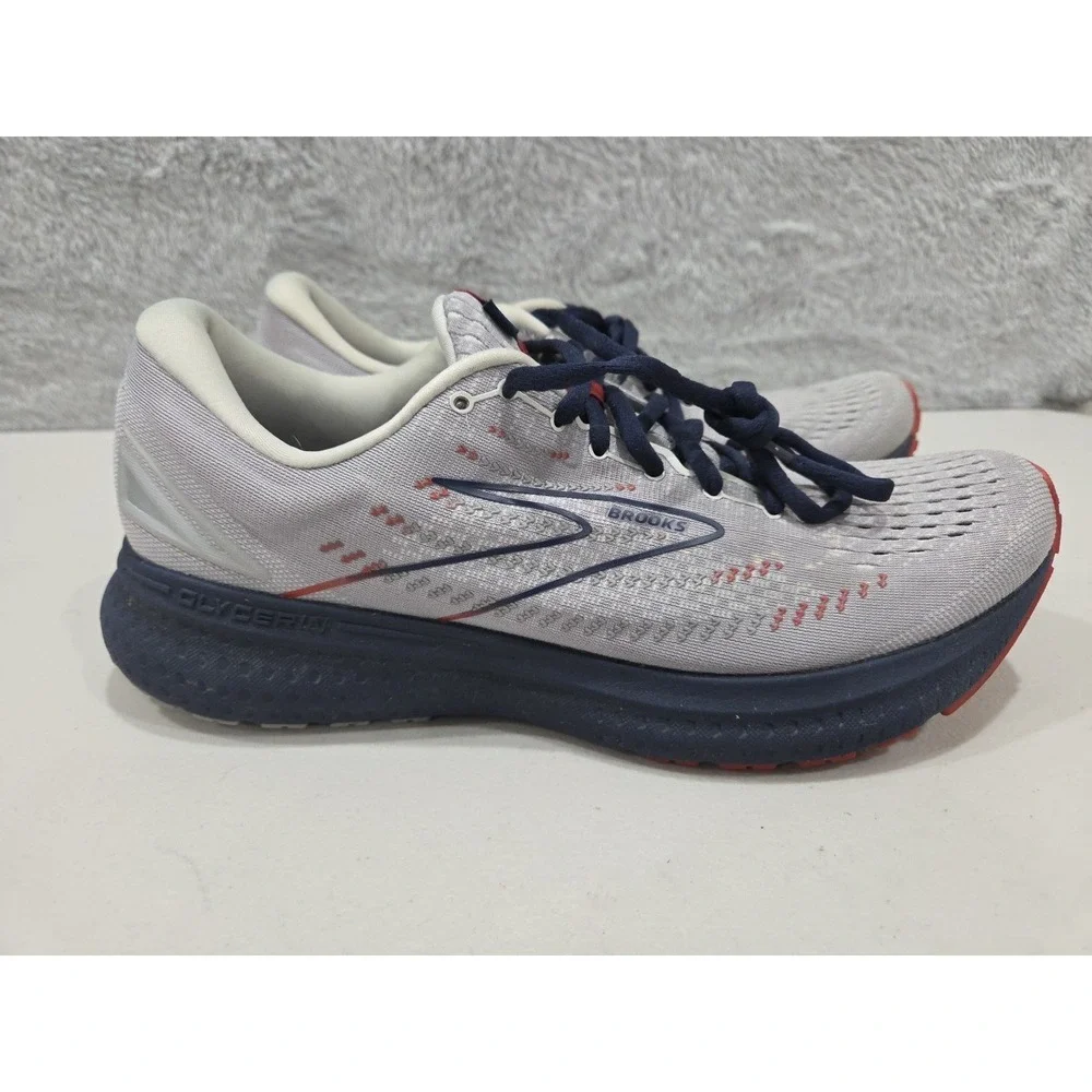 Brooks Glycerin 19 Men's 1103561D992 Running Shoes Gray Blue Sz 11.5